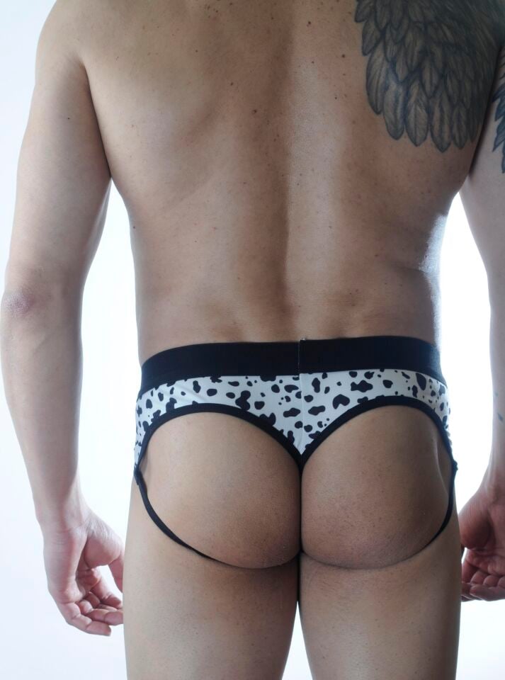 Erkek Dalmaçya Desenli Jockstrap Fantezi İç Çamaşırı