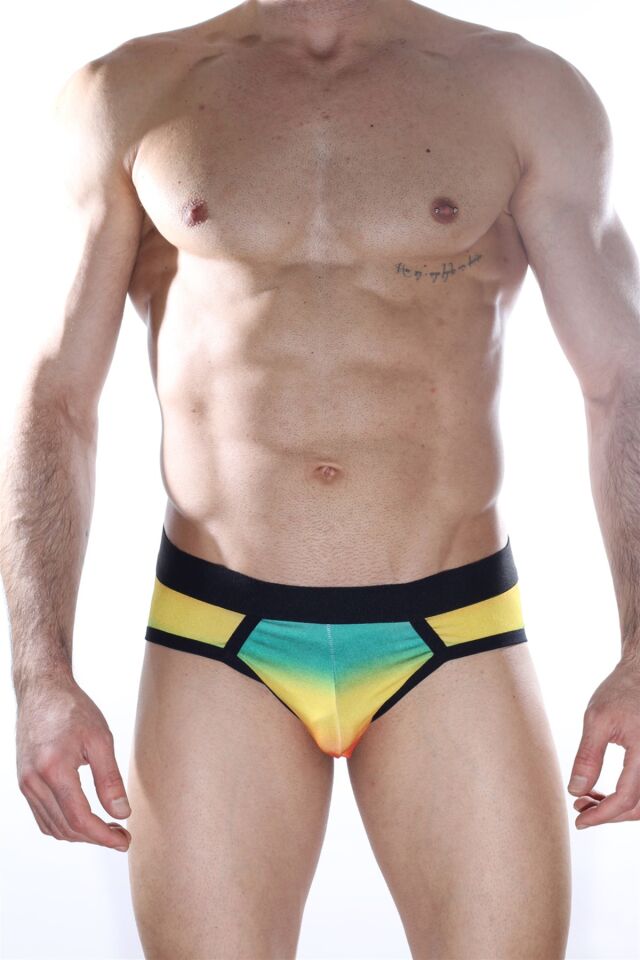 Erkek Renkli Gökkuşağı Jockstrap Fantezi İç Çamaşırı