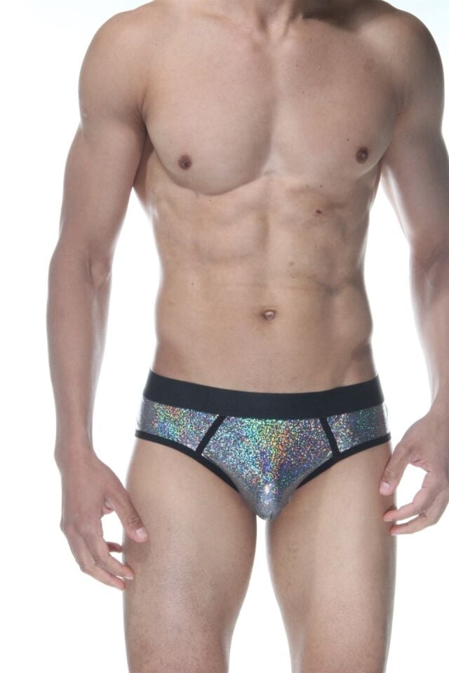 Erkek Gold Parlak Hologramlı Jockstrap Fantezi İç Çamaşırı