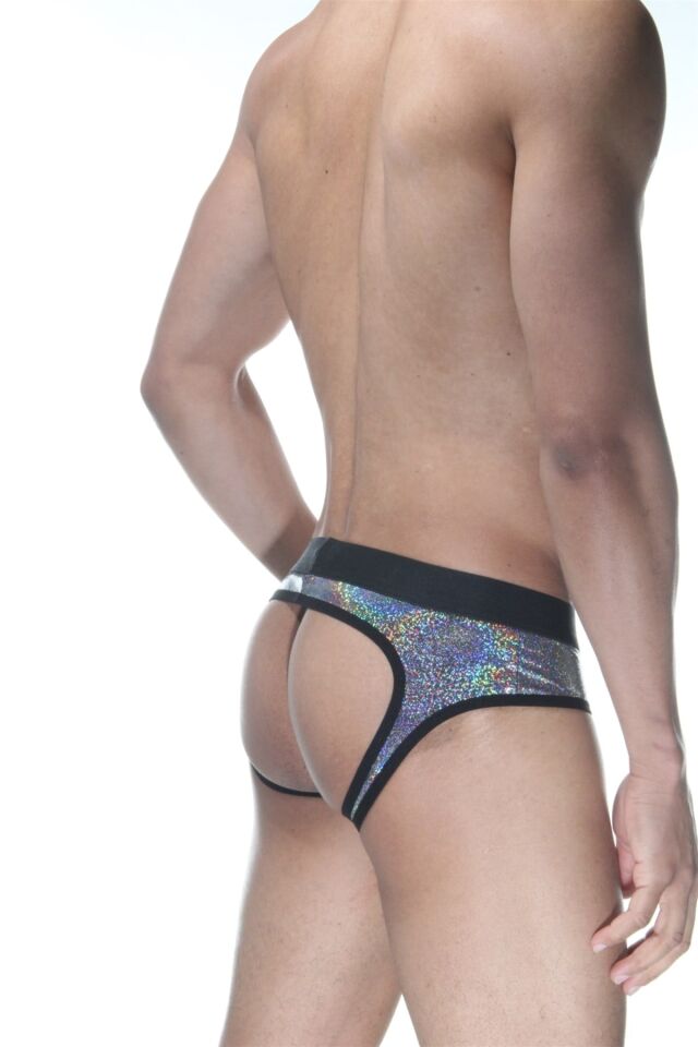 Erkek Gold Parlak Hologramlı Jockstrap Fantezi İç Çamaşırı