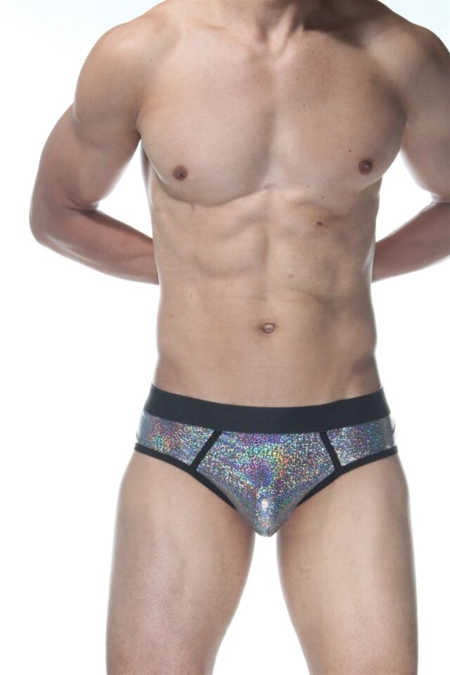 Erkek Gold Parlak Hologramlı Jockstrap Fantezi İç Çamaşırı