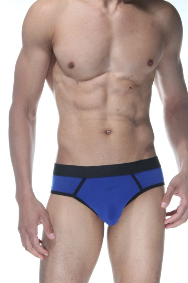 Erkek Mavi Biyeli Jockstrap Fantezi İç Çamaşırı