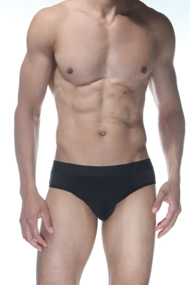 Erkek Siyah Düz Jockstrap Fantezi İç Çamaşırı