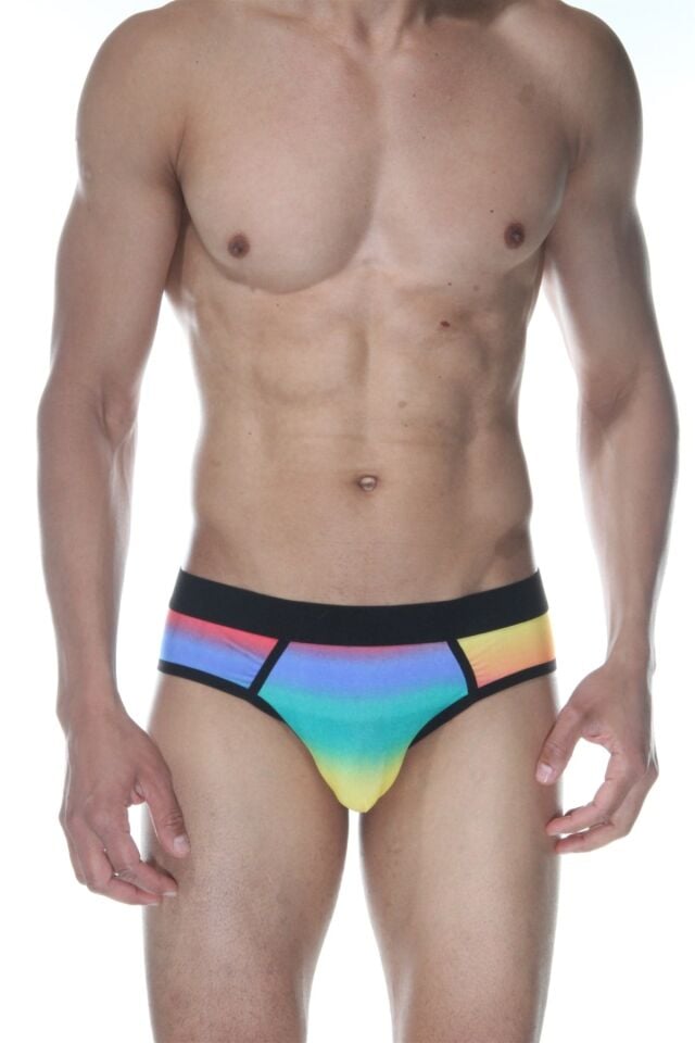 Erkek Renkli Gökkuşağı Jockstrap Fantezi İç Çamaşırı