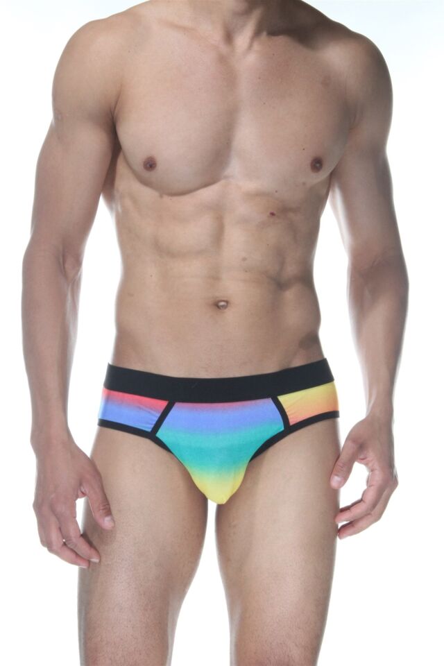 Erkek Renkli Gökkuşağı Jockstrap Fantezi İç Çamaşırı