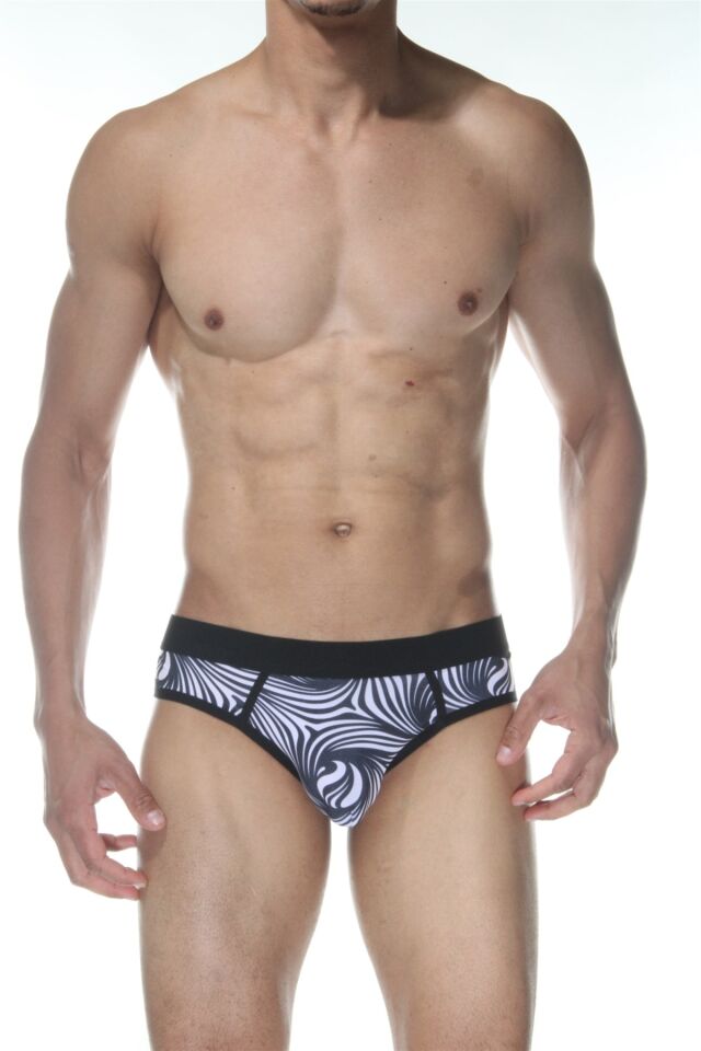 Erkek Zebra Desenli Jockstrap Fantezi İç Çamaşırı