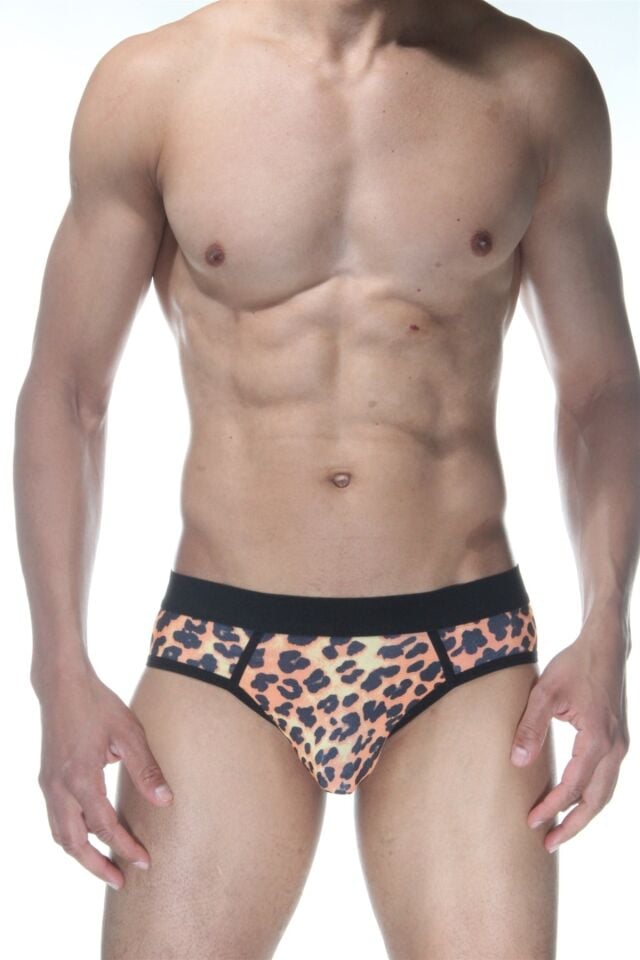 Erkek Leopar Desenli Jockstrap Fantezi İç Çamaşırı