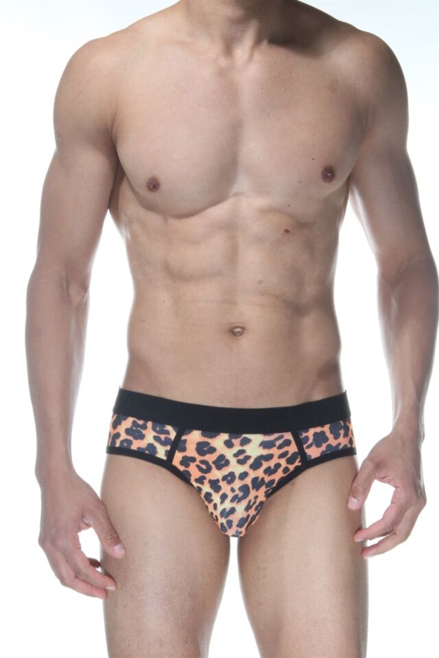 Erkek Leopar Desenli Jockstrap Fantezi İç Çamaşırı
