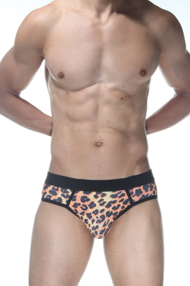 Erkek Leopar Desenli Jockstrap Fantezi İç Çamaşırı