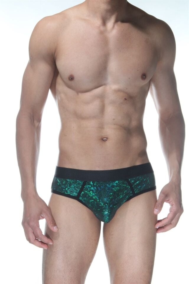 Erkek Zümrüt Parlak Jockstrap Fantezi İç Çamaşırı