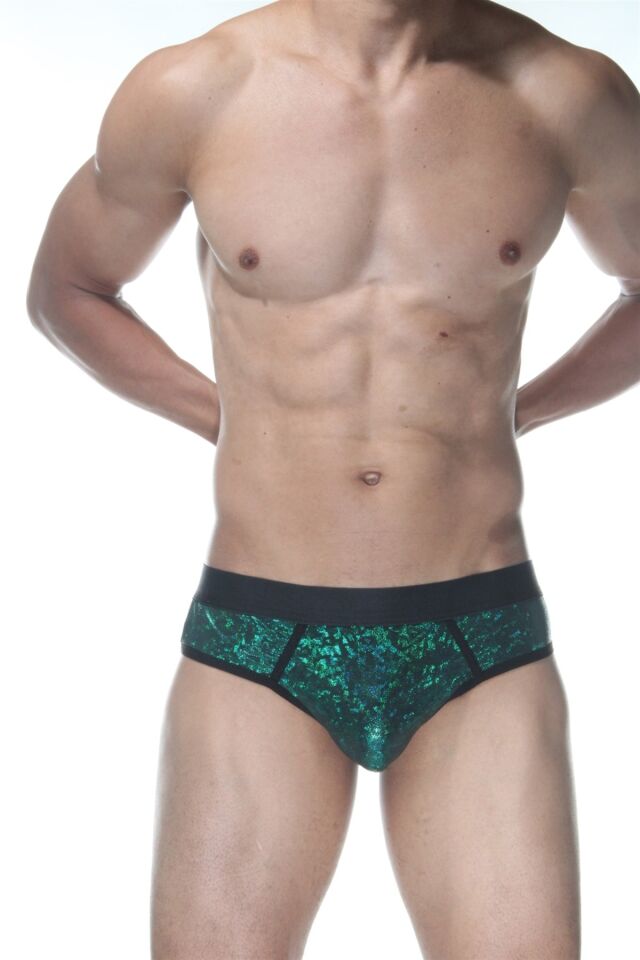 Erkek Zümrüt Parlak Jockstrap Fantezi İç Çamaşırı