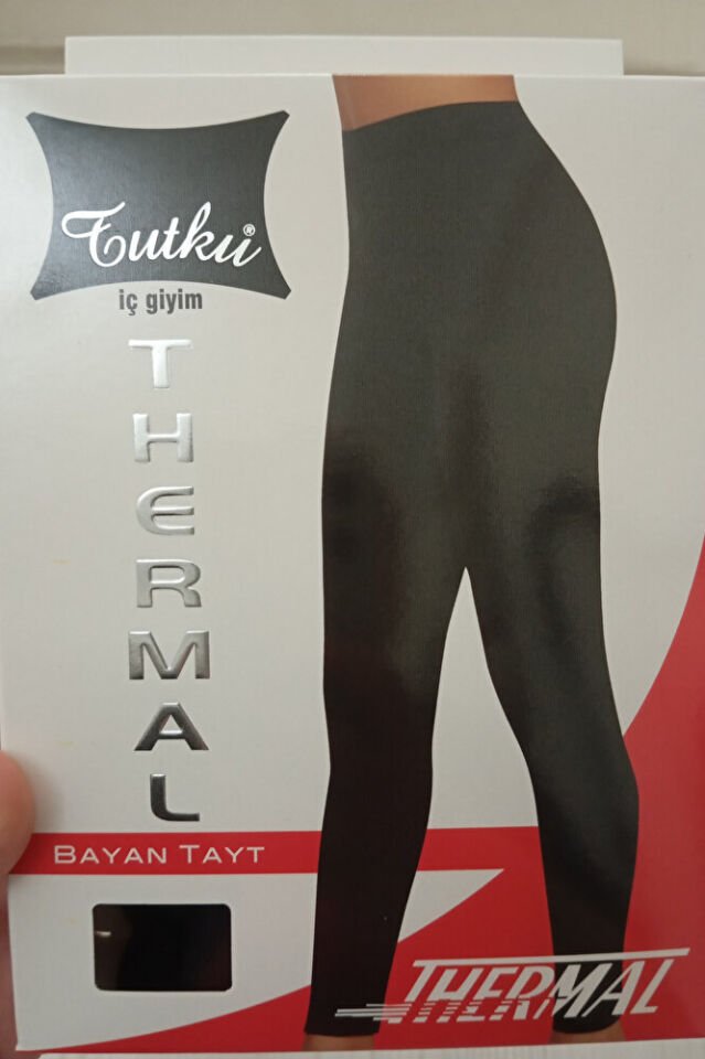 Tutku Kadın Siyah Termal Tayt – Thermal İçlik, Kışlık Isı Yalıtımlı, Esnek Rahat