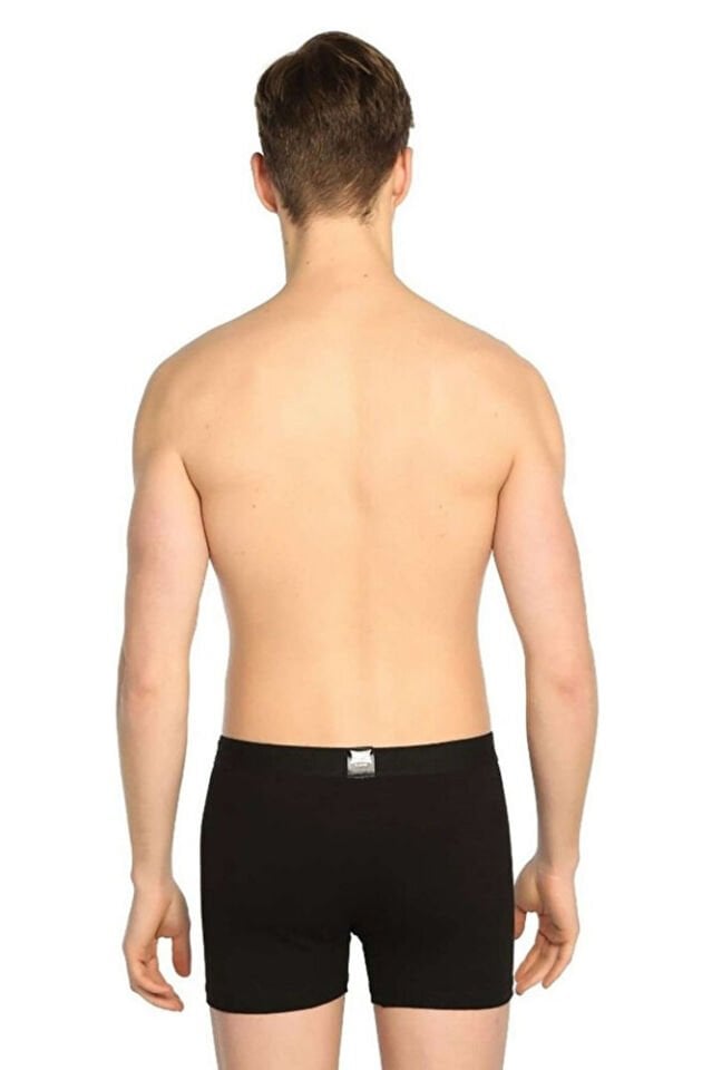 3'lü Tutku Erkek Siyah Likralı Pamuklu Elastan Boxer – Nefes Alabilir Kumaş – Lastikli Bel - 114