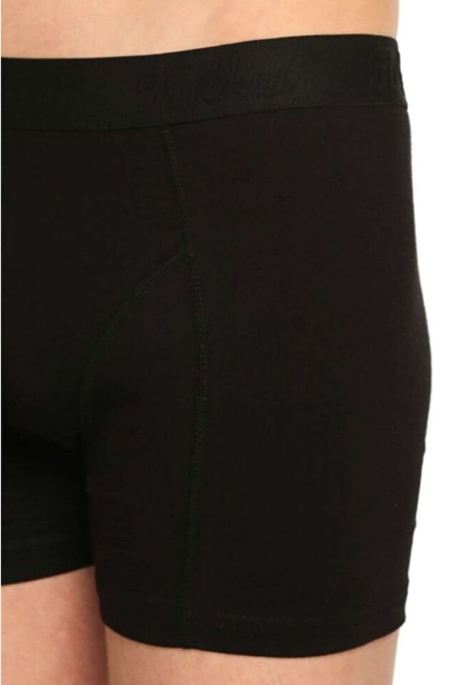 3'lü Tutku Erkek Siyah Likralı Pamuklu Elastan Boxer – Nefes Alabilir Kumaş – Lastikli Bel - 114