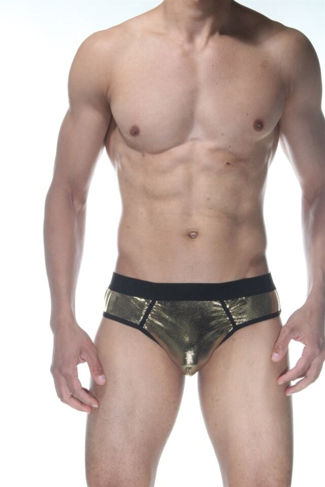 Erkek Gold Parlak Jockstrap Fantezi İç Çamaşırı