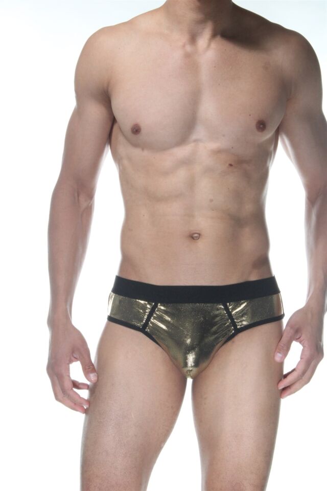Erkek Gold Parlak Jockstrap Fantezi İç Çamaşırı