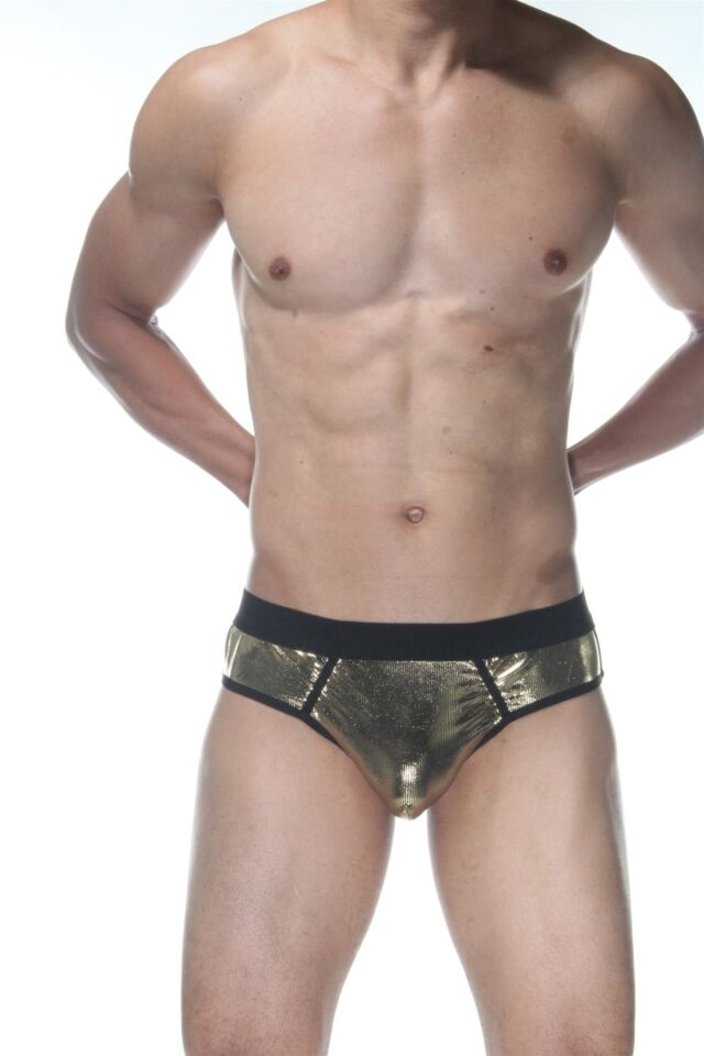 Erkek Gold Parlak Jockstrap Fantezi İç Çamaşırı
