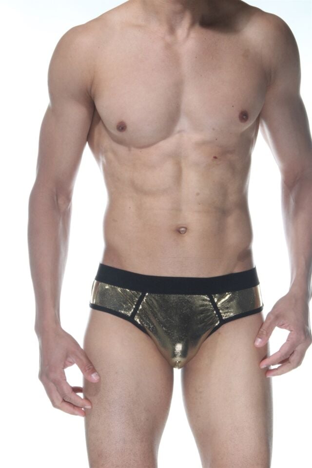 Erkek Gold Parlak Jockstrap Fantezi İç Çamaşırı