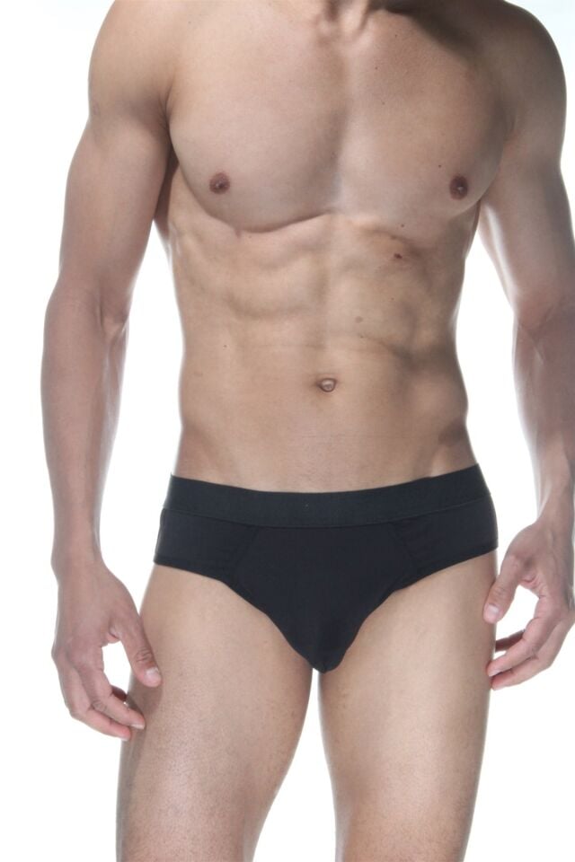 Erkek Siyah Düz Jockstrap Fantezi İç Çamaşırı