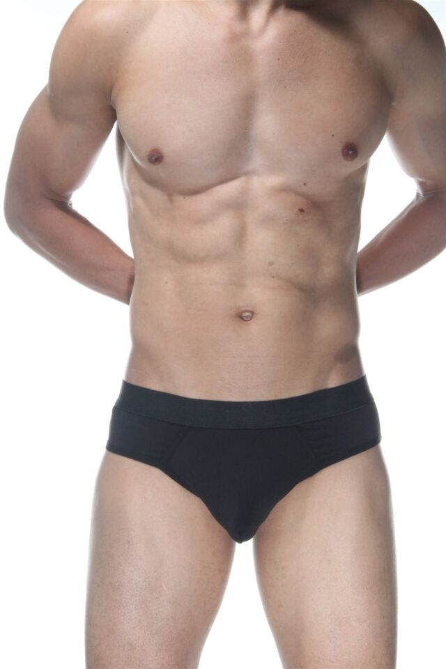 Erkek Siyah Düz Jockstrap Fantezi İç Çamaşırı