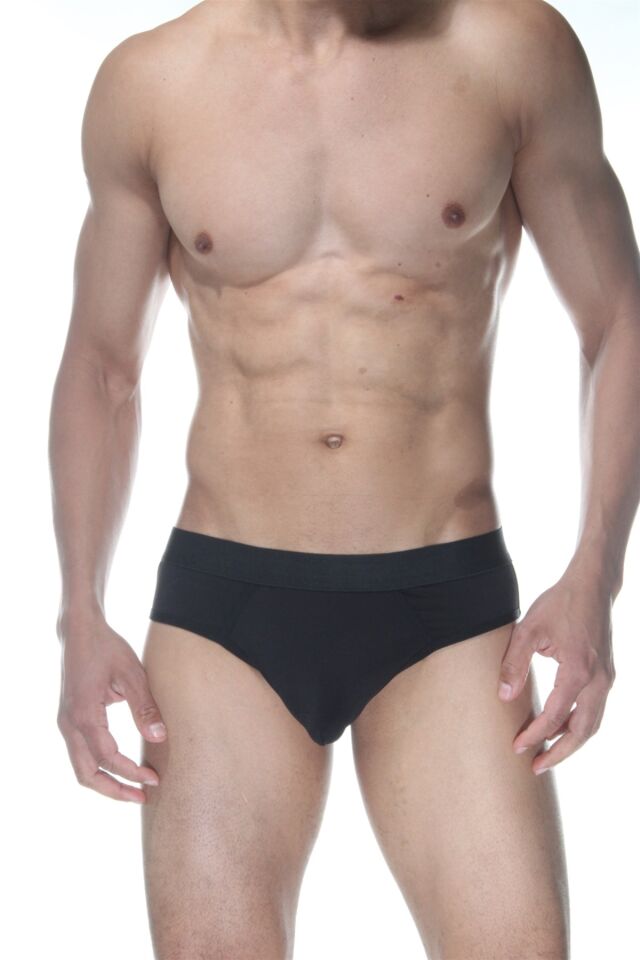 Erkek Siyah Düz Jockstrap Fantezi İç Çamaşırı