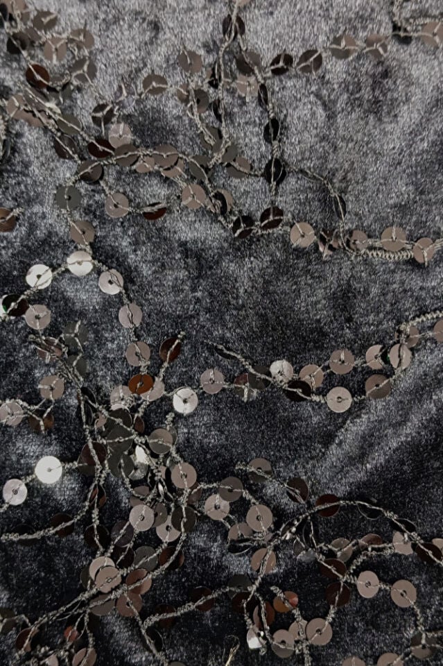 Pullu Saçaklı Zincirli Mini Abiye Parti Mezuniyet After Parti Elbise Siyah 2510