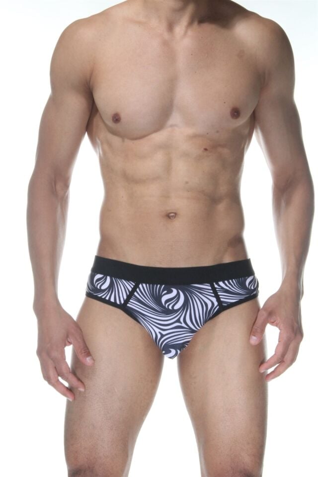 Erkek Zebra Desenli Jockstrap Fantezi İç Çamaşırı