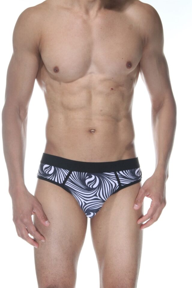 Erkek Zebra Desenli Jockstrap Fantezi İç Çamaşırı
