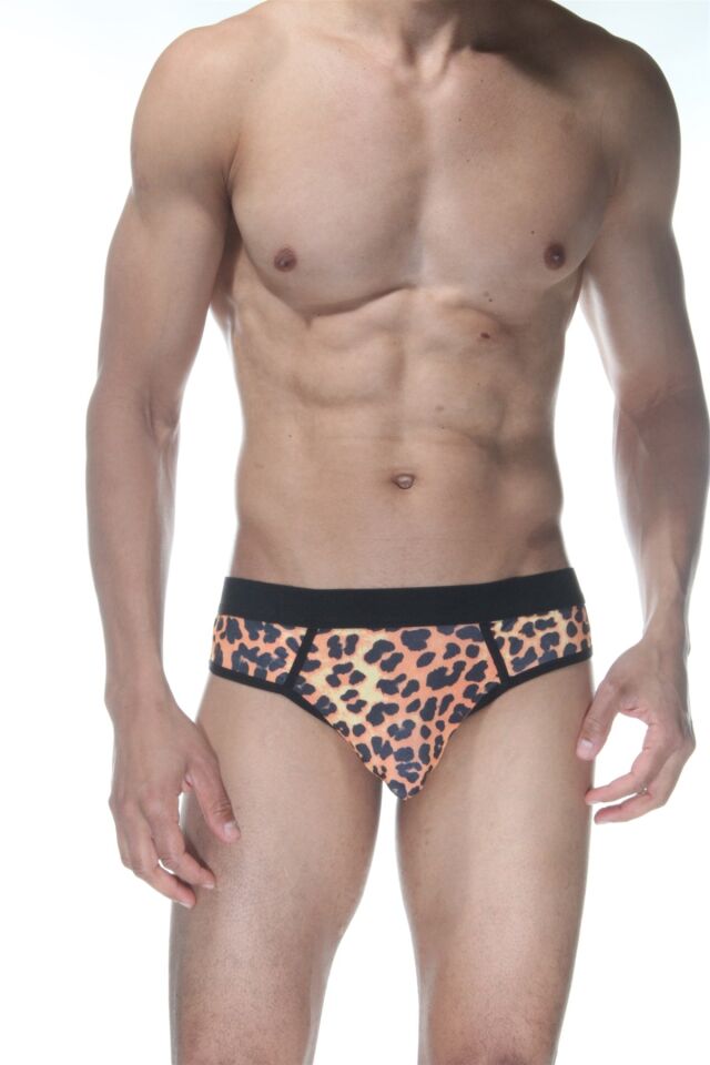 Erkek Leopar Desenli Jockstrap Fantezi İç Çamaşırı