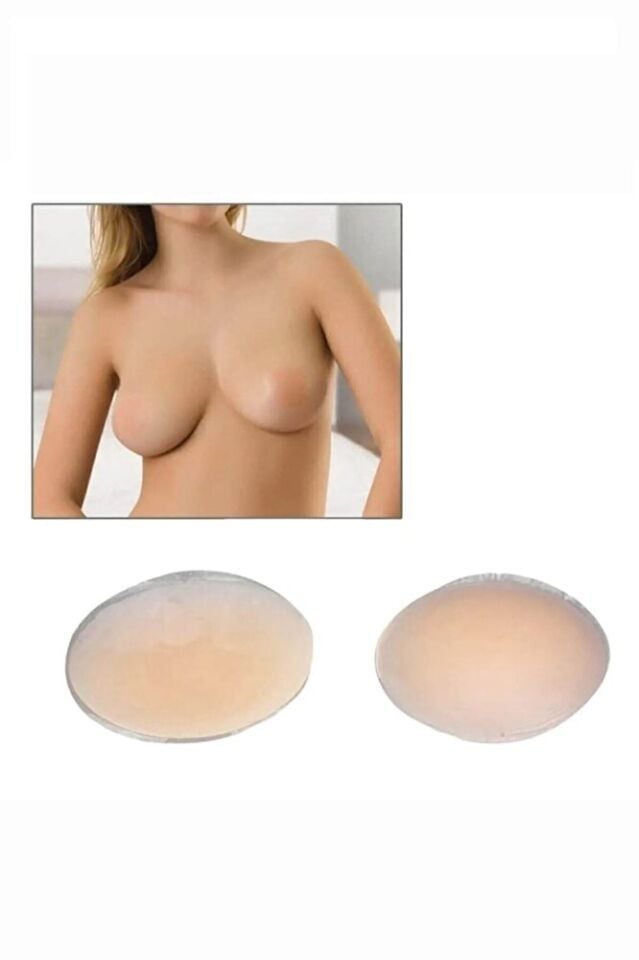 Kadın Silikon Göğüs Ucu Kapatıcı Yapışkanlı Ten Rengi Görünmez Nipple Cover