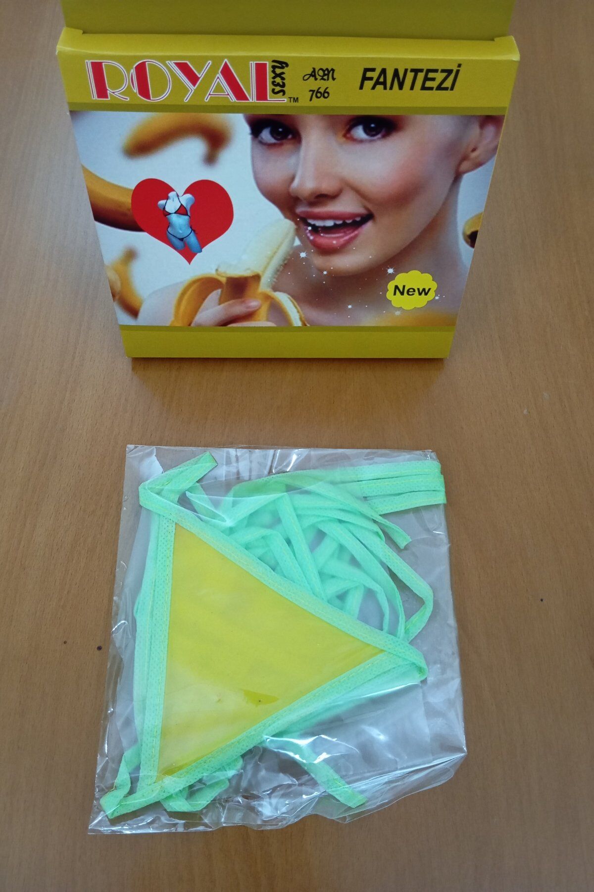 Kadın Yenilebilir İç Çamaşır Fantazi Sütyen Külot Takım Aromalı Muzlu