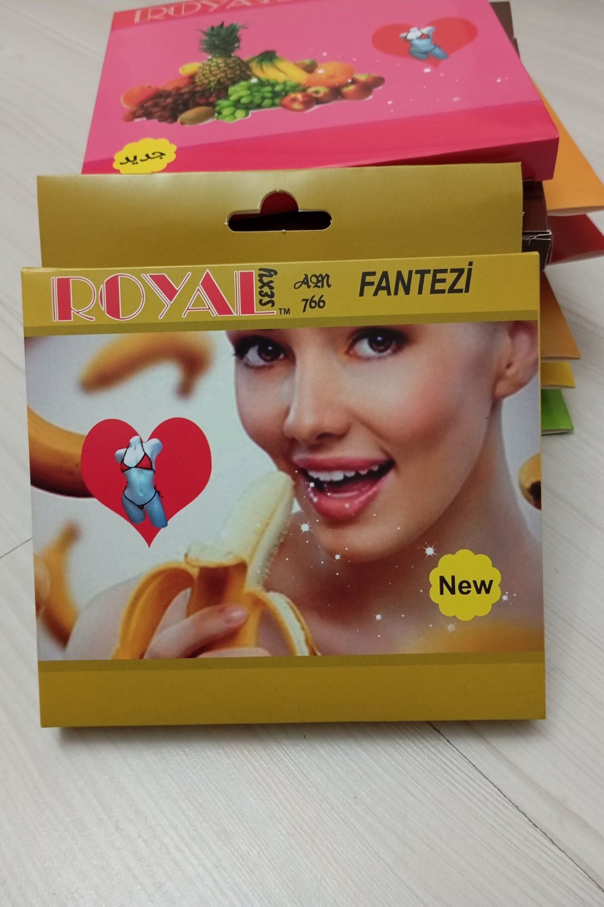 Kadın Yenilebilir İç Çamaşırı Fantazi Sütyen Külot Takım Aromalı Muzlu