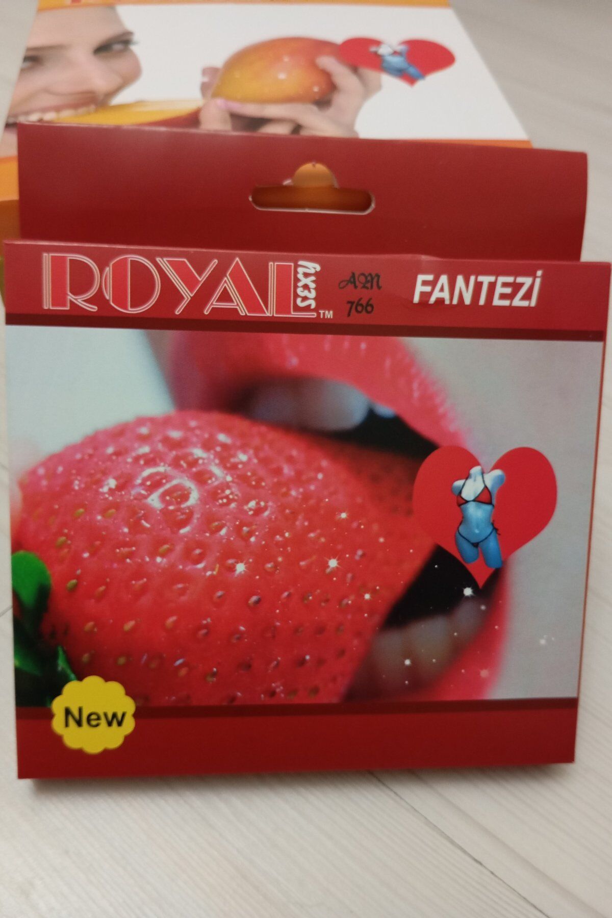 Kadın Yenilebilir İç Çamaşırı Fantazi Sütyen Külot Takım Çilek Aromalı
