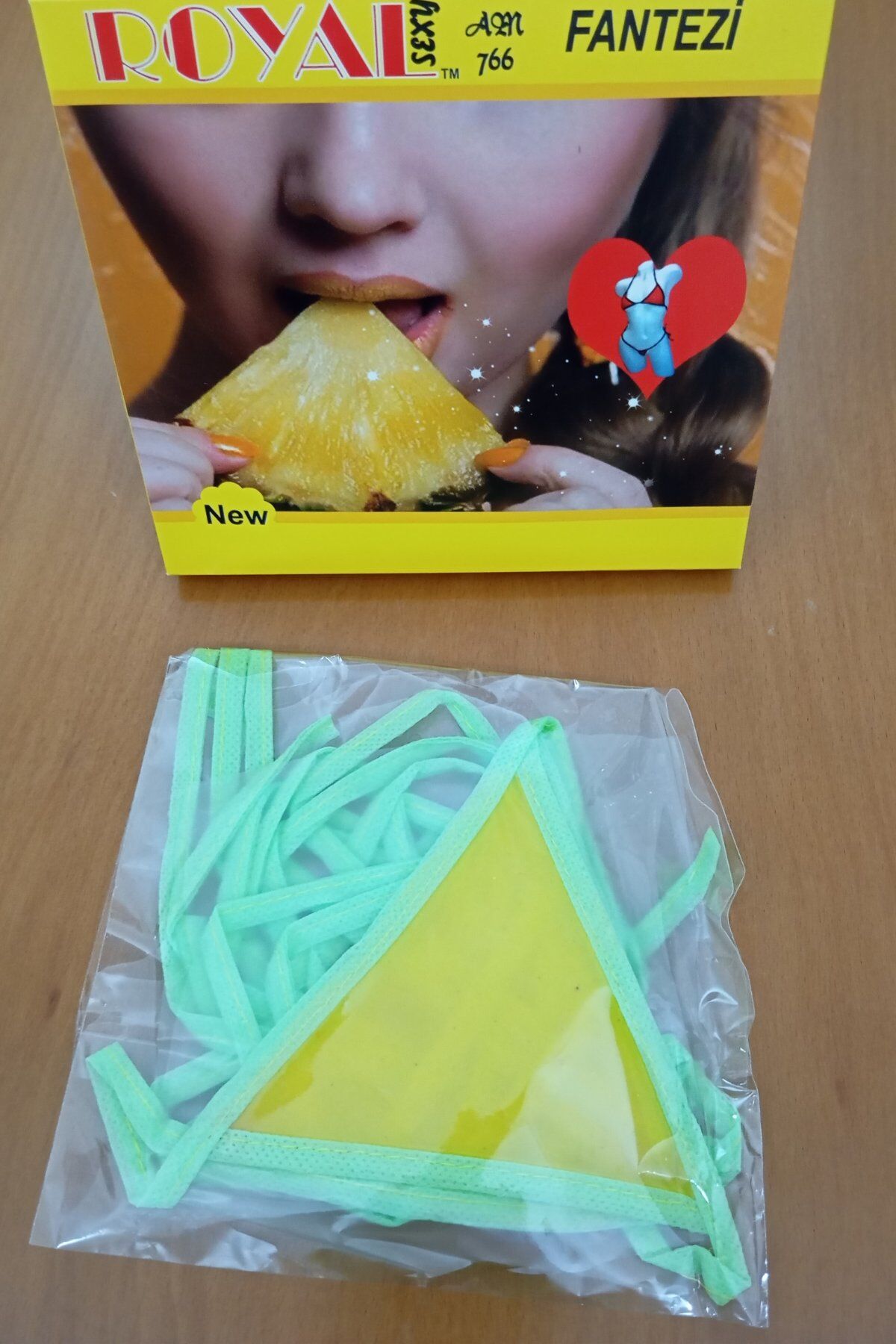 Kadın Yenilebilir İç Çamaşır Fantazi Sütyen Külot Takım Aromalı Ananas