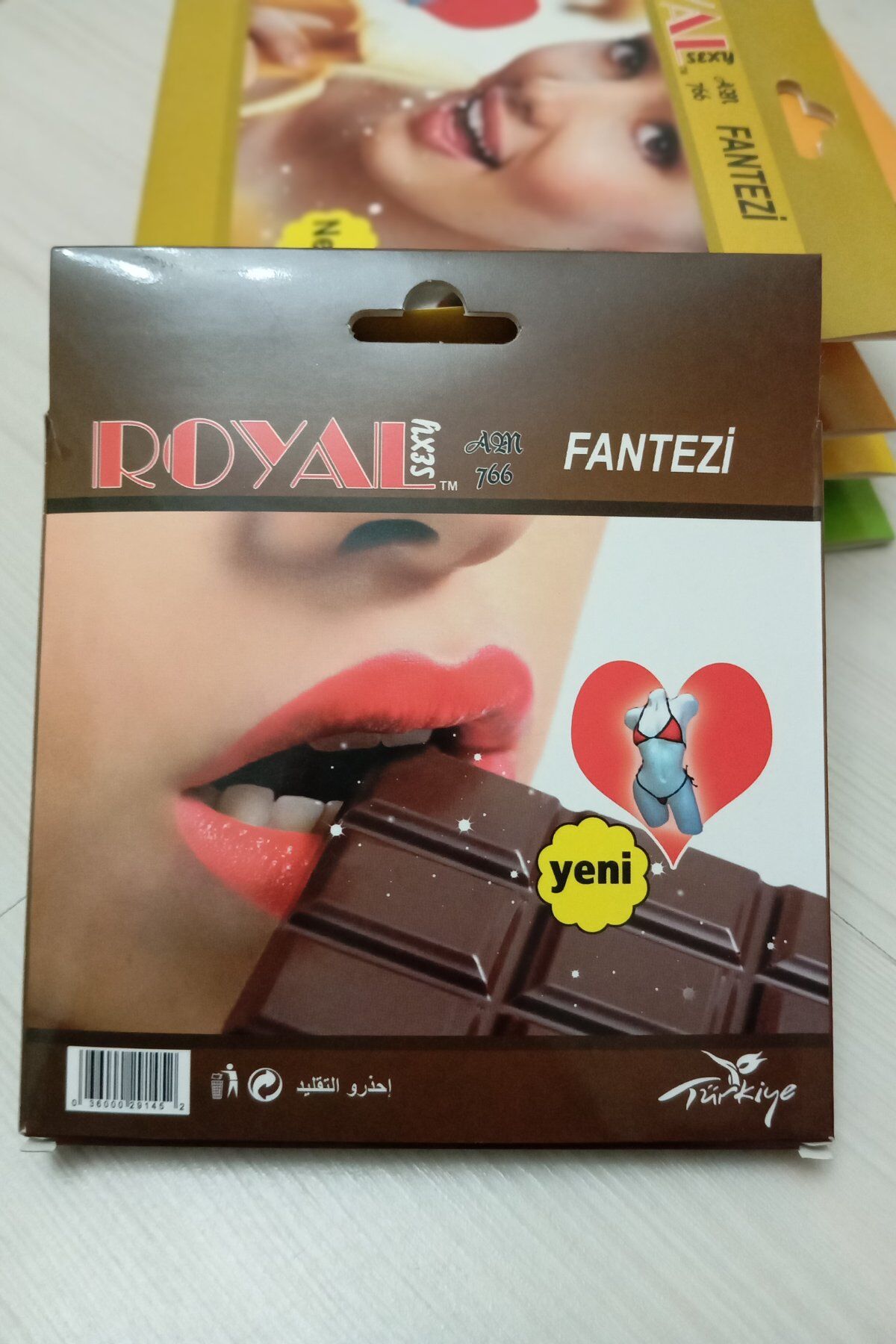 Kadın Çikolata Aromalı Yenilebilir İç Çamaşırı Sütyen Külot Takım