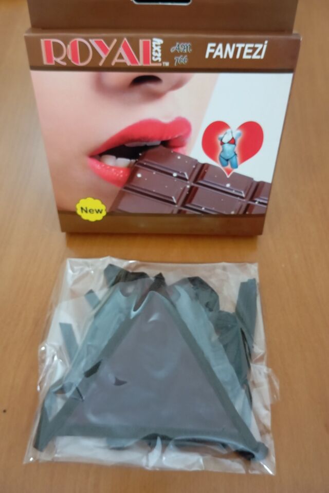 Kadın Yenilebilir İç Çamaşır Fantazi Sütyen Külot Takım Aromalı Çikolatalı