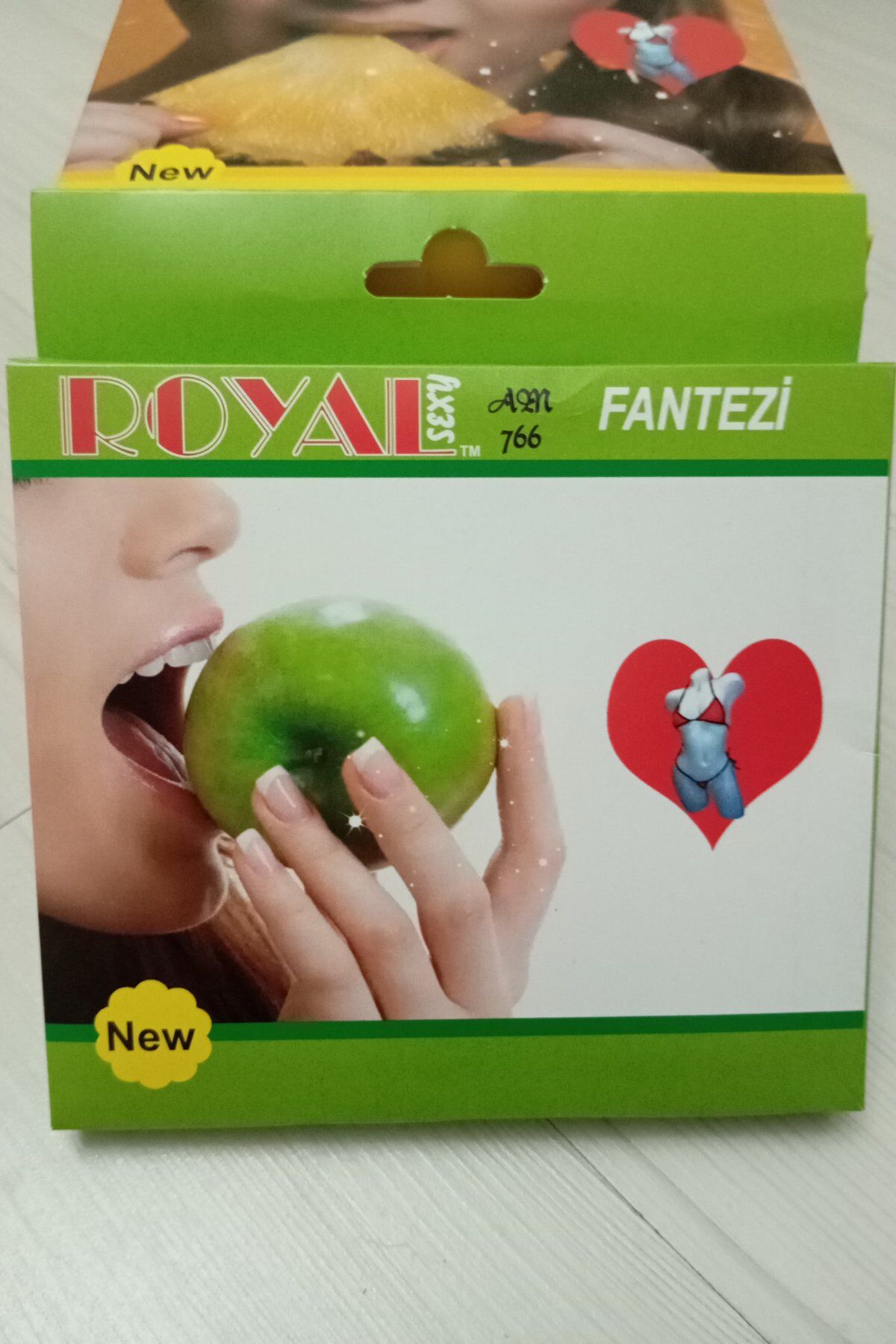 Kadın Yenilebilir İç Çamaşır Fantazi Sütyen Külot Takım Aromalı Yeşil Elmalı