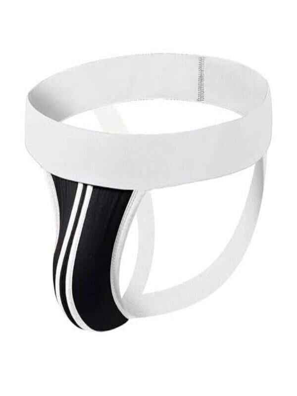Erkek Beyaz Şeritli Jockstrap Fantezi İç Çamaşırı