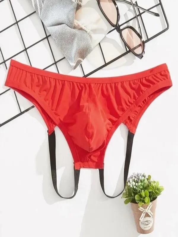 Erkek Kırmızı Düz Jockstrap Fantezi İç Çamaşırı