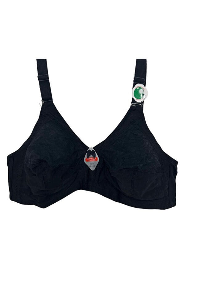 Kadın D Cup Dantelli Siyah Büyük Beden Minimizer Toparlayıcı Sütyen – 110D-130D - Acemoğlu