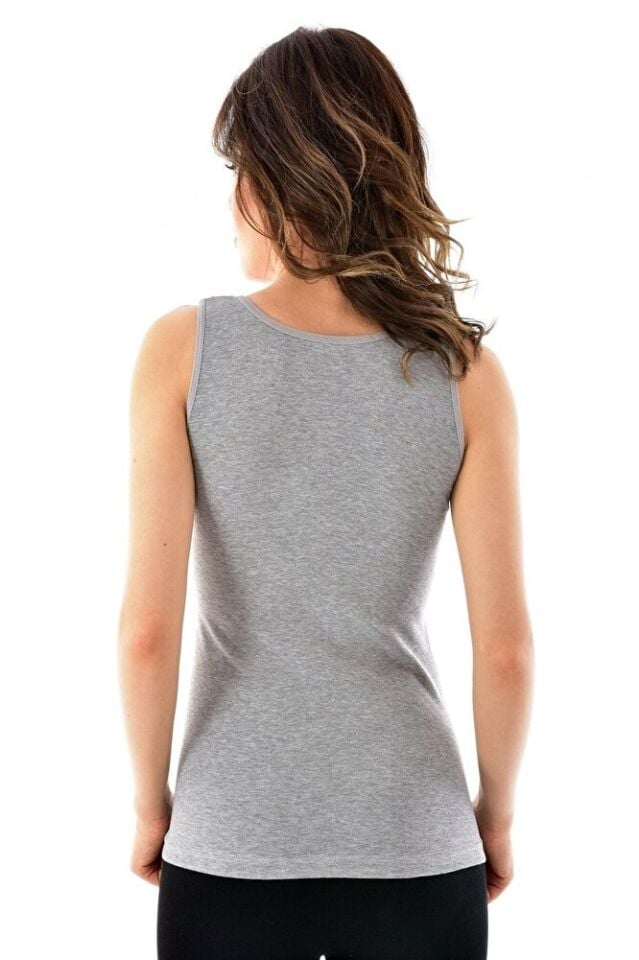 3'lü Tutku Kadın Ribana %100 Pamuk Geniş Askılı Kırmızı Atlet 136