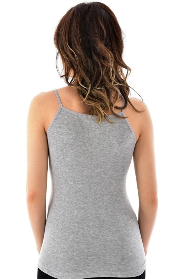 Tutku 3'lü Kadın Ribana %100 Pamuk Ip Askılı Atlet 0135 Ten