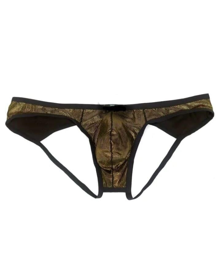 Erkek Gold Metalik Jockstrap Fantezi İç Çamaşırı