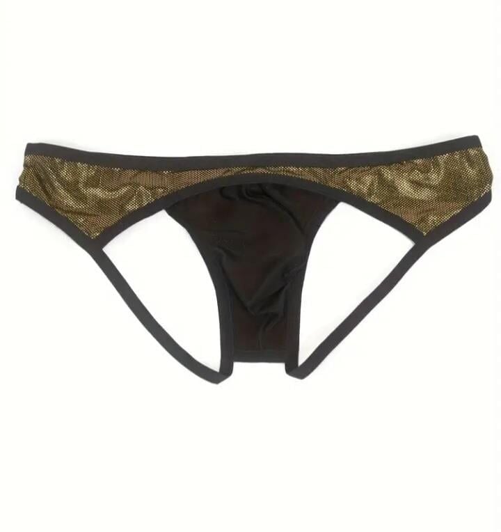 Erkek Gold Metalik Jockstrap Fantezi İç Çamaşırı