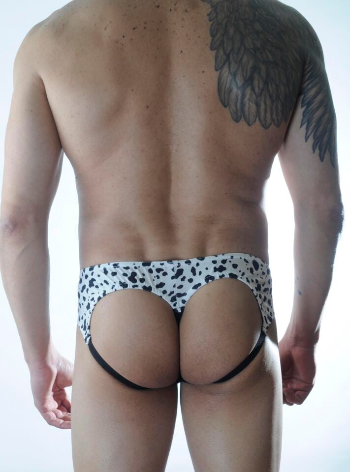 Erkek Dalmaçya Desenli Jockstrap Fantezi İç Çamaşırı