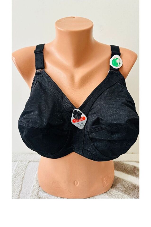 Kadın Toparlayıcı Küçültücü Sütyen Büyük Beden 110-130 D Cup Siyah