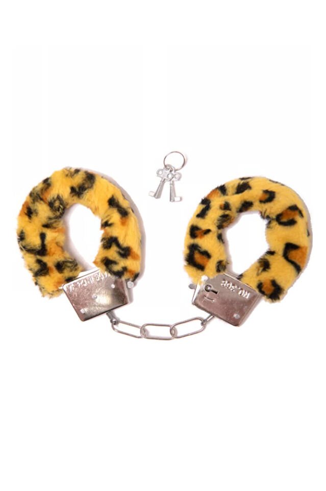 Peluş Fantezi Kelepçe Leopar