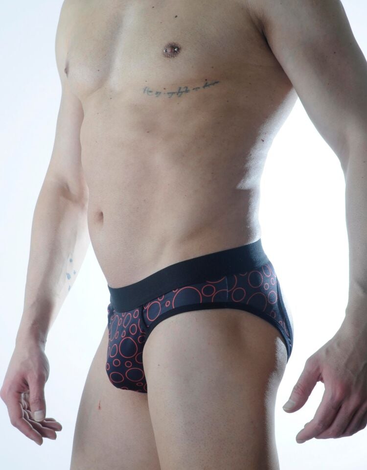 Erkek Siyah Halka Desenli Jockstrap Fantezi İç Çamaşırı