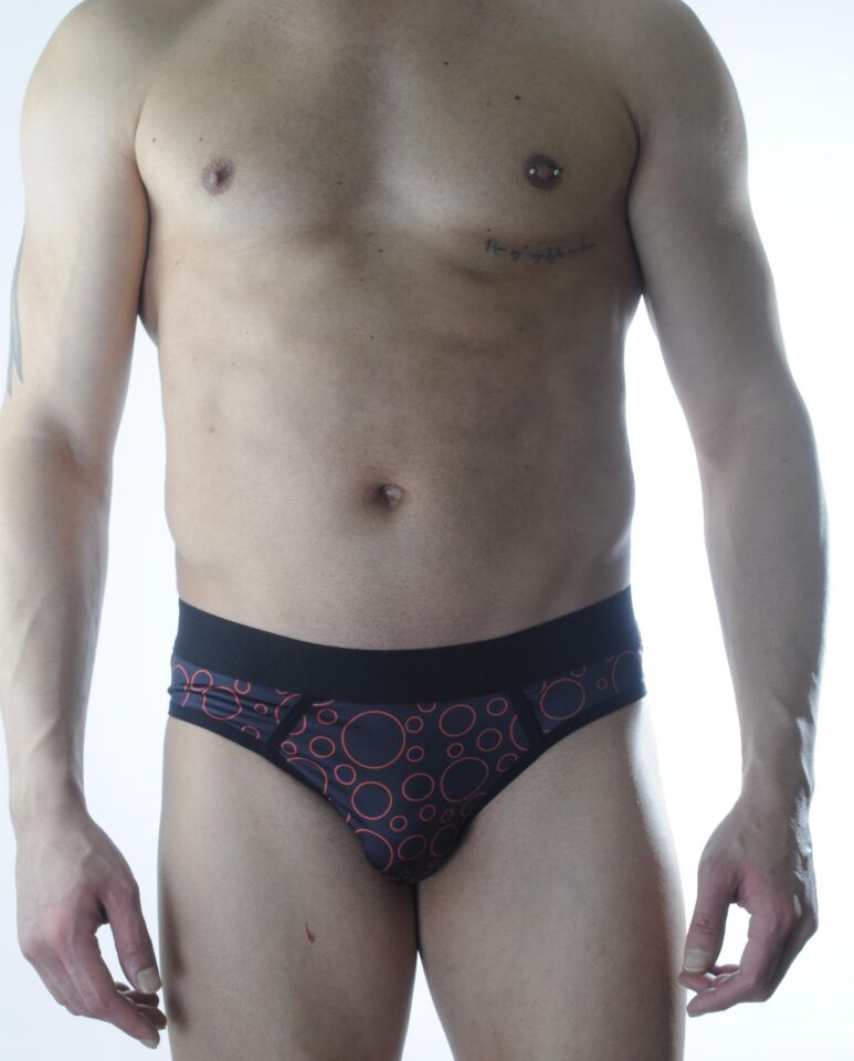 Erkek Siyah Halka Desenli Jockstrap Fantezi İç Çamaşırı