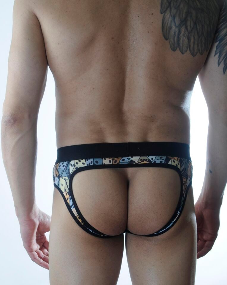 Erkek Zar Desenli Jockstrap Fantezi İç Çamaşırı